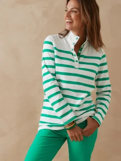 Femme Daxon Sweat-shirt rayé col montant