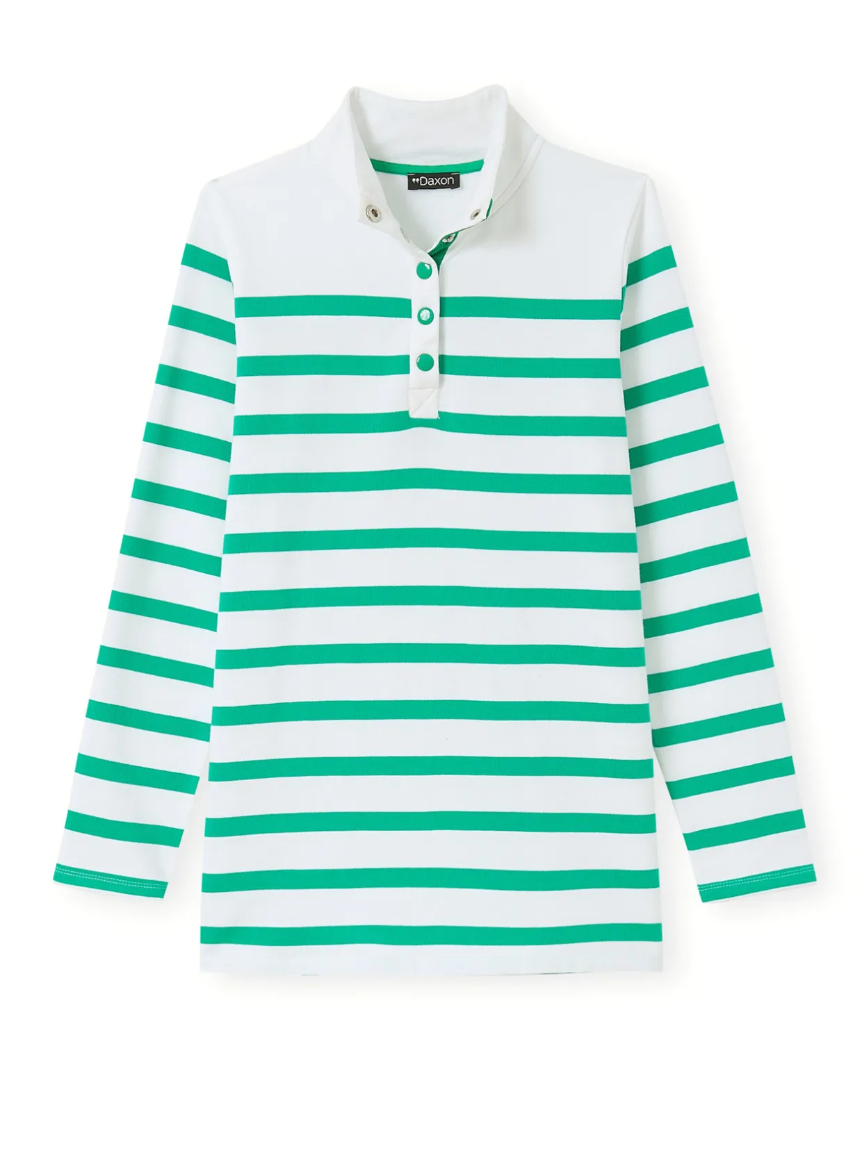 Femme Daxon Sweat-shirt rayé col montant