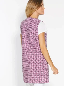 Femme Daxon Tablier 3/4 sans manches tout boutonné