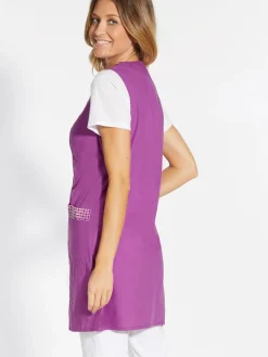 Femme Daxon Tablier 3/4 sans manches tout boutonné