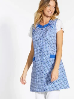 Femme Daxon Tablier 3/4 sans manches tout boutonné