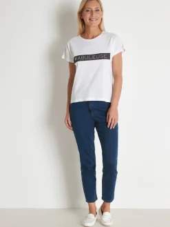 Femme Daxon Tee-shirt à message 