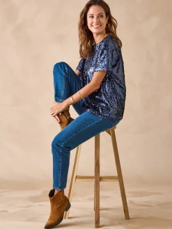 Femme Daxon Tee-shirt à sequins