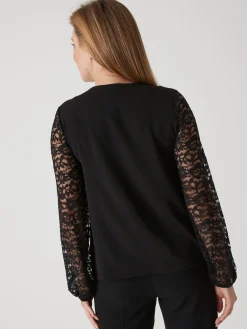 Femme Daxon Tee-shirt avec dentelle