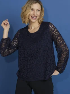 Femme Daxon Tee-shirt avec dentelle