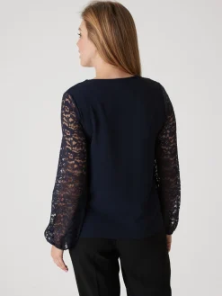 Femme Daxon Tee-shirt avec dentelle