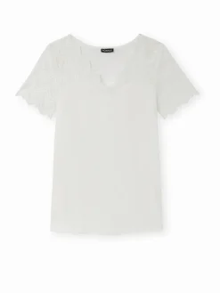 Femme Daxon Tee-shirt avec dentelle