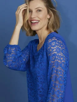 Femme Daxon Tee-shirt avec dentelle