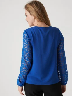 Femme Daxon Tee-shirt avec dentelle