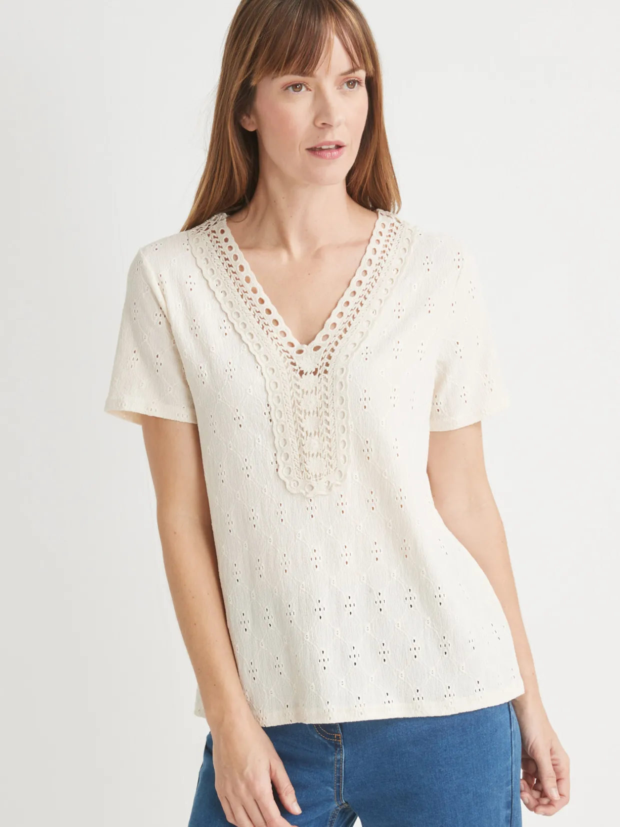 Femme Daxon Tee-shirt avec macramé