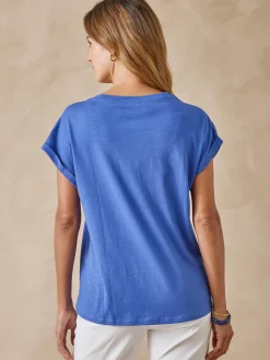 Femme Daxon Tee-shirt brodé encolure tunisienne