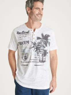 Homme Daxon Tee-shirt chiné motif nautique