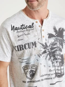 Homme Daxon Tee-shirt chiné motif nautique