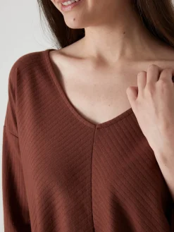 Femme Daxon Tee-shirt côtes plates