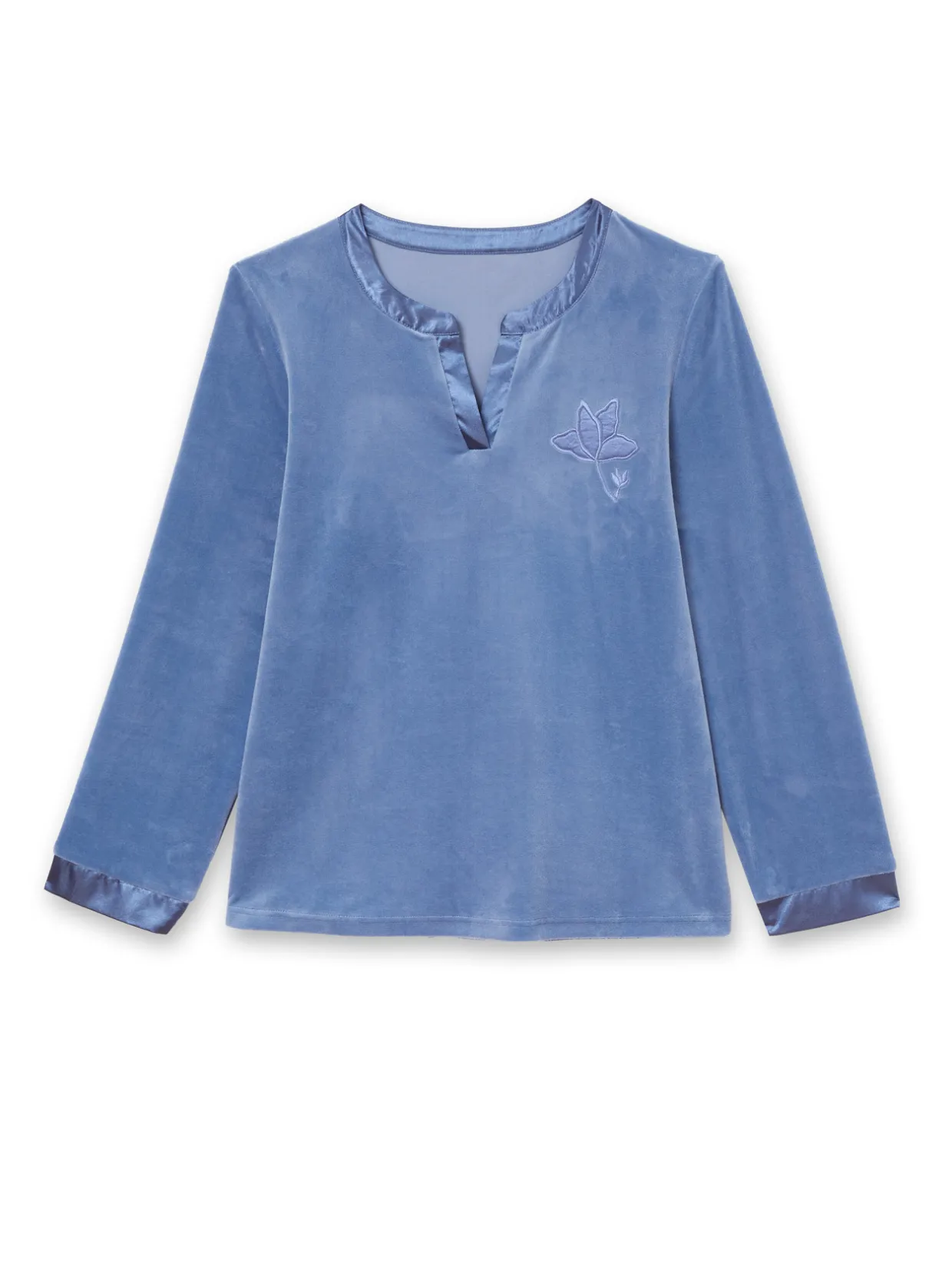 Daxon Tee-shirt de pyjama maille velours