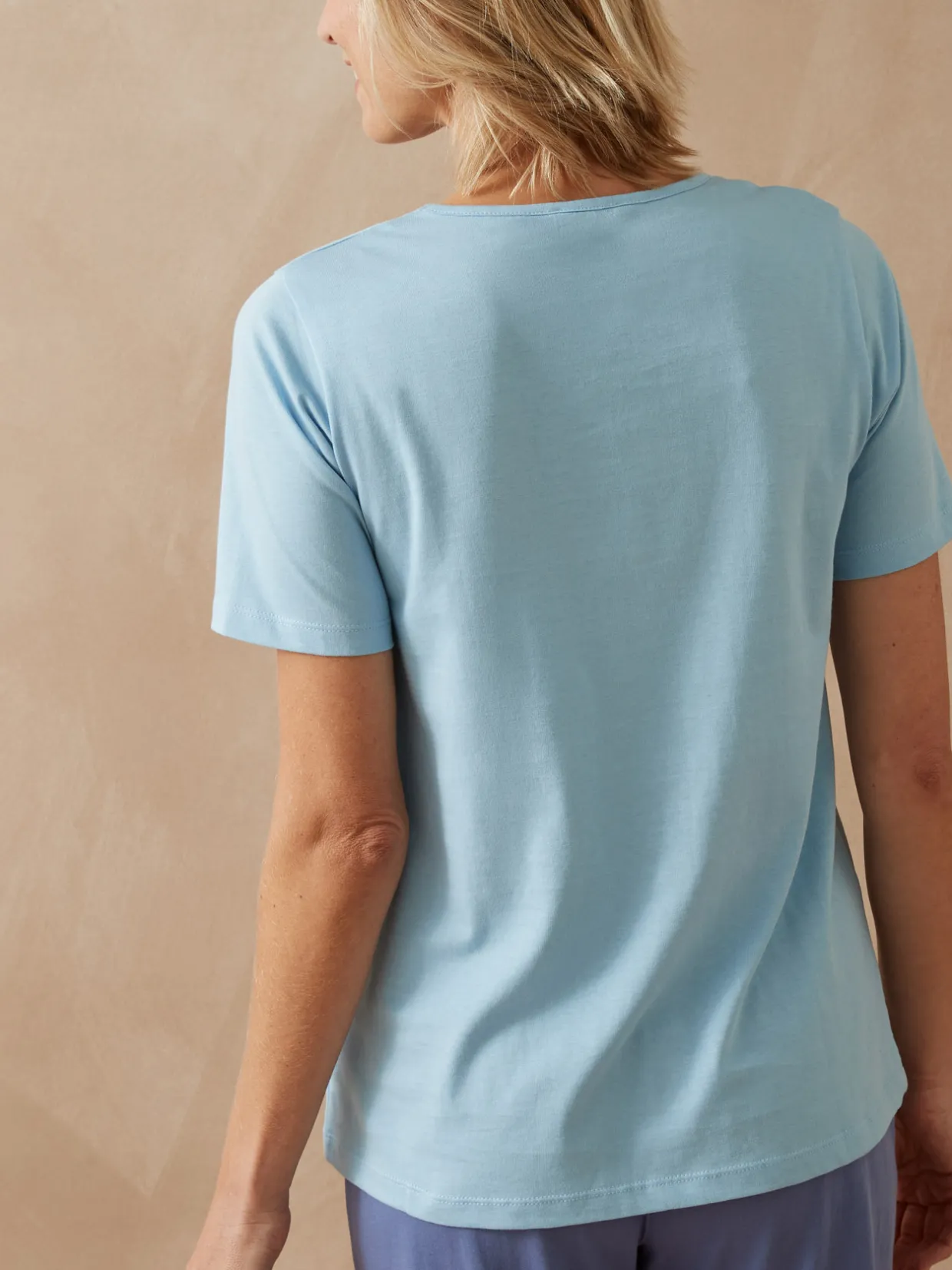 Daxon Tee-shirt de pyjama manches courtes