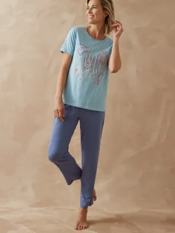 Daxon Tee-shirt de pyjama manches courtes