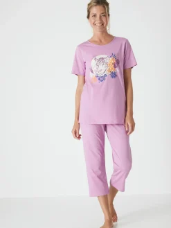 Daxon Tee-shirt de pyjama manches courtes