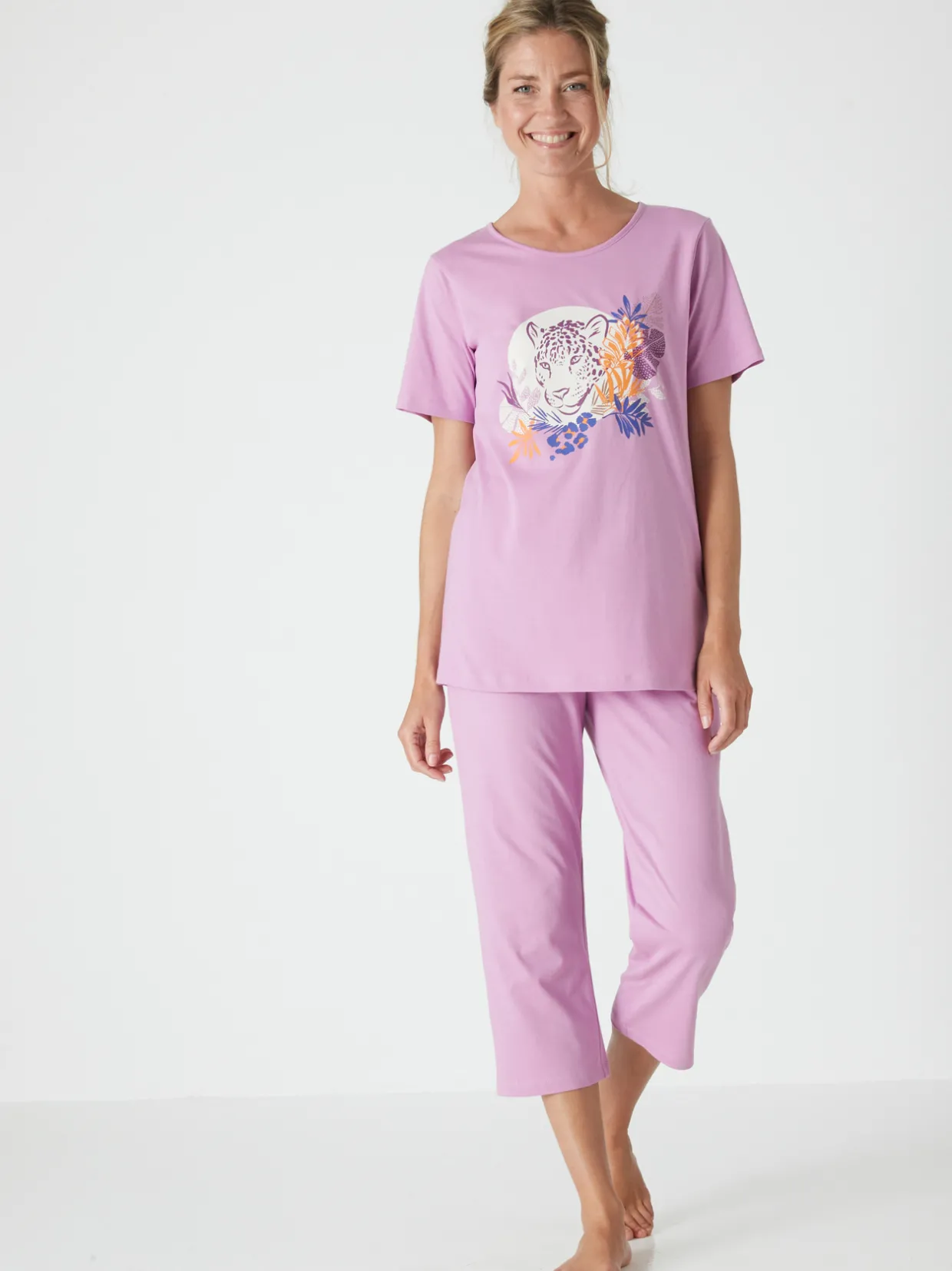 Daxon Tee-shirt de pyjama manches courtes