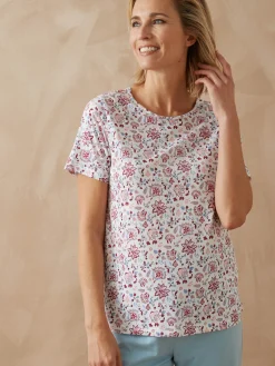 Daxon Tee-shirt de pyjama manches courtes