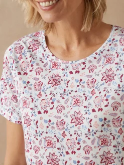 Daxon Tee-shirt de pyjama manches courtes