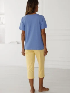 Daxon Tee-shirt de pyjama pur coton