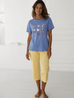 Daxon Tee-shirt de pyjama pur coton