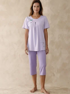 Daxon Tee-shirt de pyjama pur coton