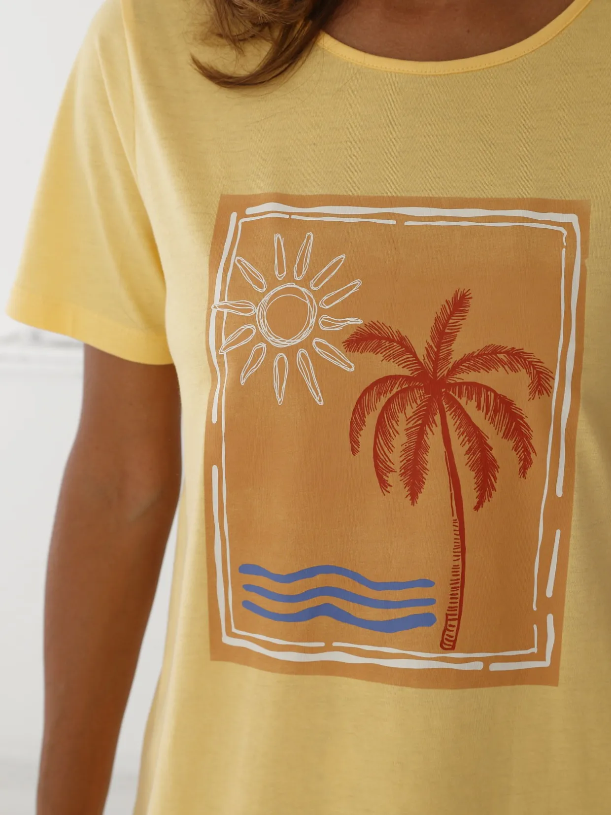 Daxon Tee-shirt de pyjama pur coton