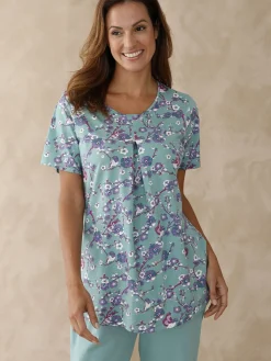 Daxon Tee-shirt de pyjama pur coton