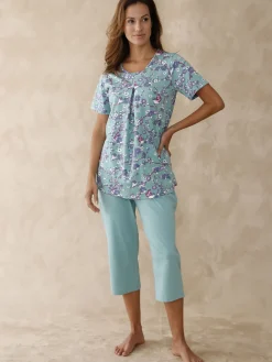 Daxon Tee-shirt de pyjama pur coton