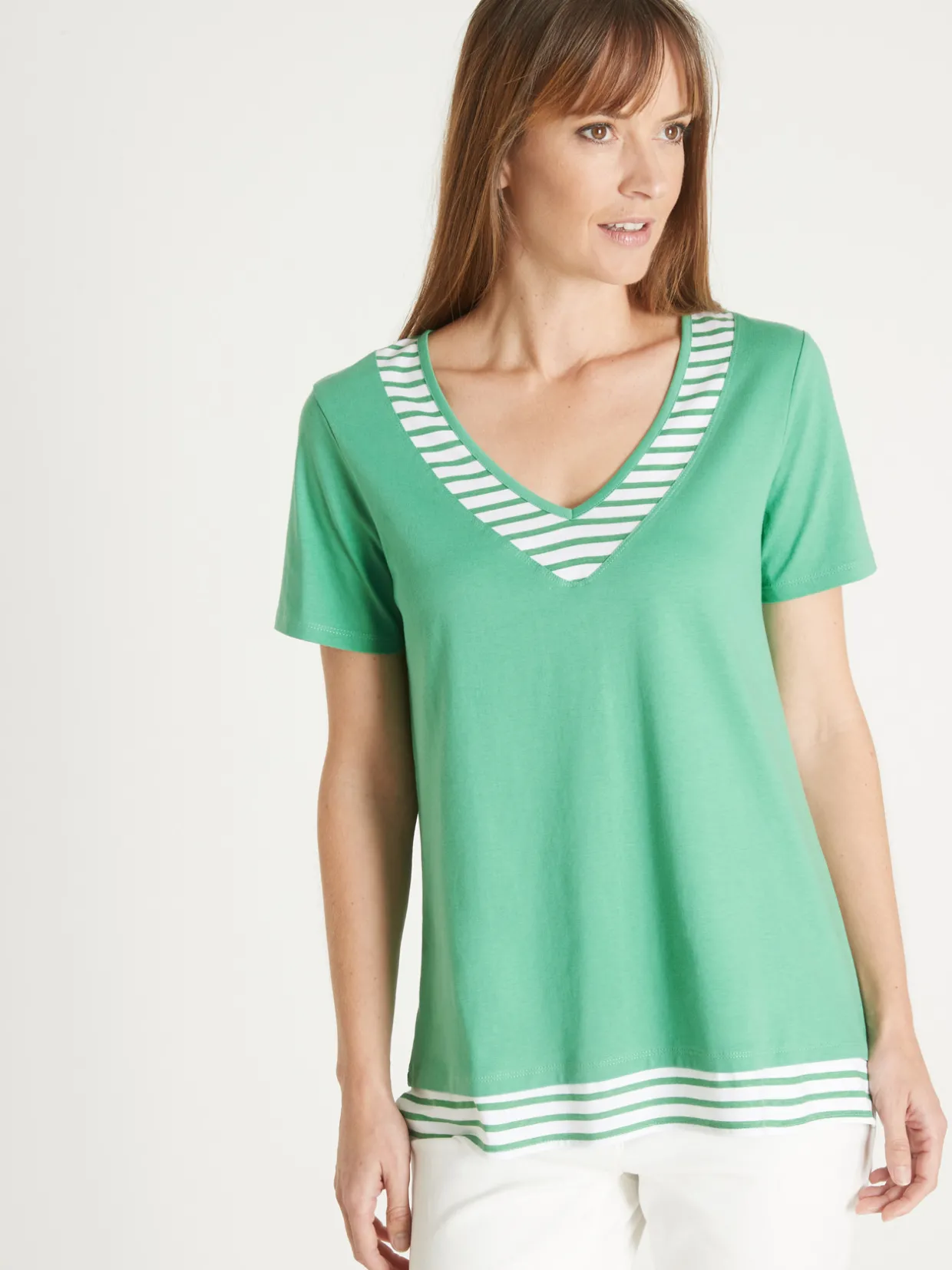 Femme Daxon Tee-shirt effet 2 en 1