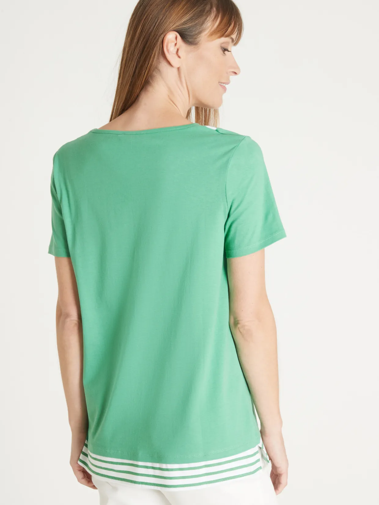 Femme Daxon Tee-shirt effet 2 en 1