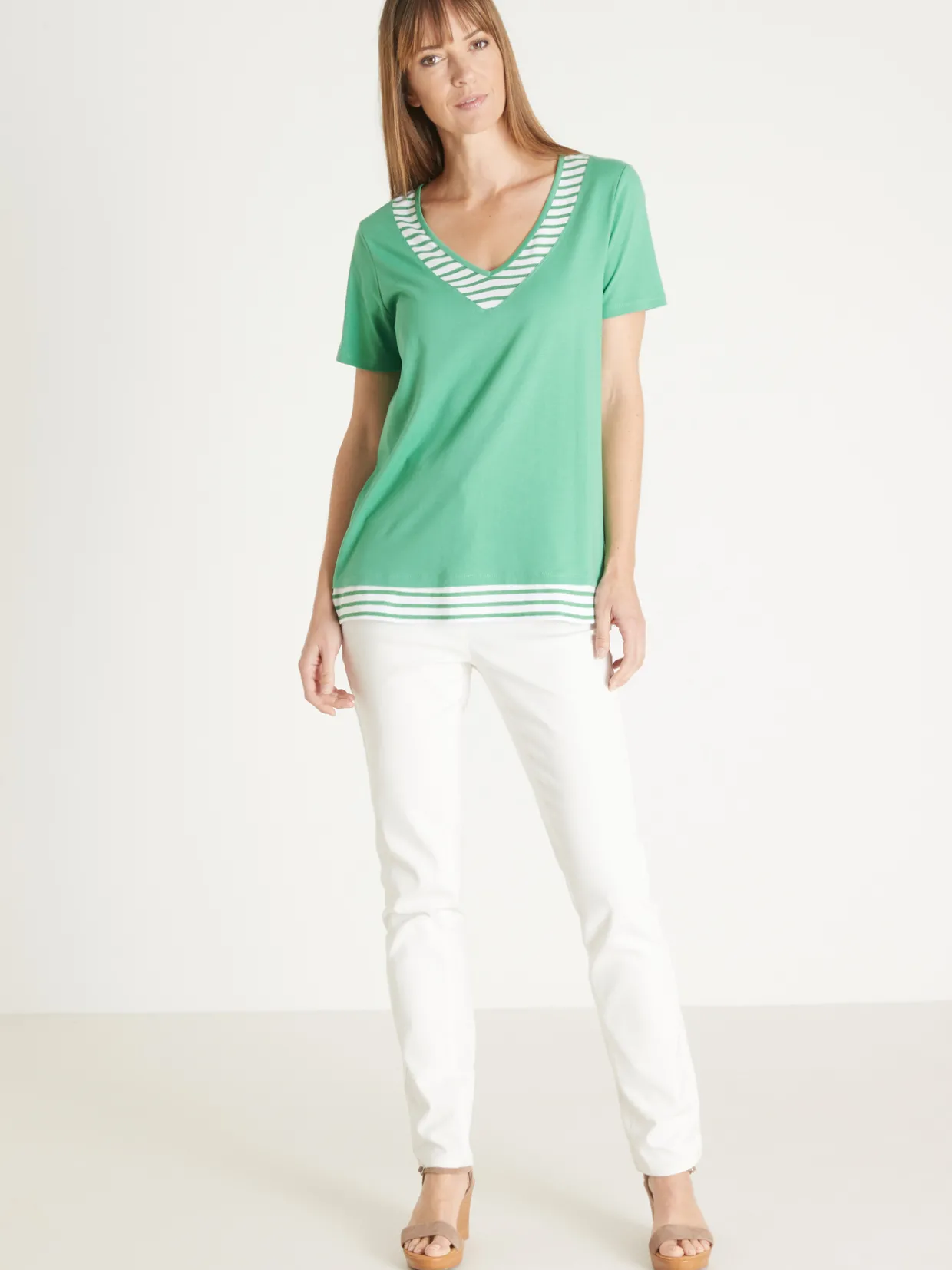 Femme Daxon Tee-shirt effet 2 en 1