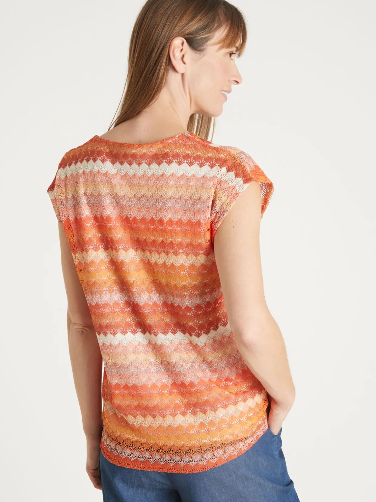 Femme Daxon Tee-shirt effet dentelle