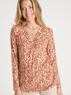 Femme Daxon Tee-shirt effet noeud à l'encolure