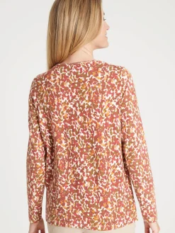 Femme Daxon Tee-shirt effet noeud à l'encolure