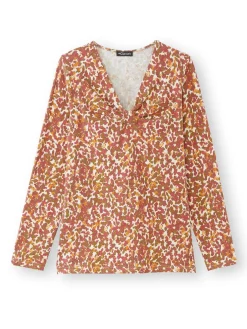 Femme Daxon Tee-shirt effet noeud à l'encolure