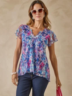 Femme Daxon Tee-shirt en dentelle