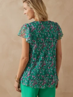 Femme Daxon Tee-shirt en maille dentelle