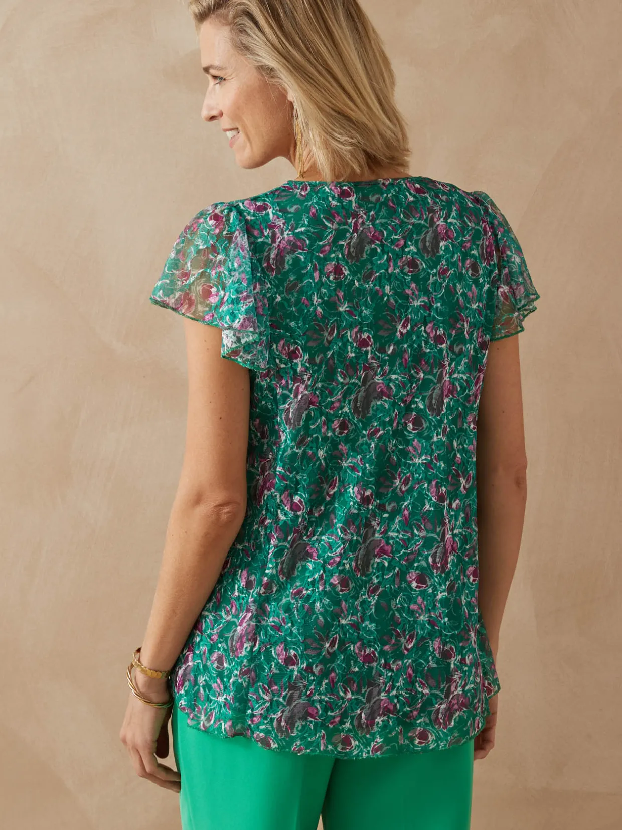 Femme Daxon Tee-shirt en maille dentelle