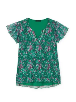 Femme Daxon Tee-shirt en maille dentelle