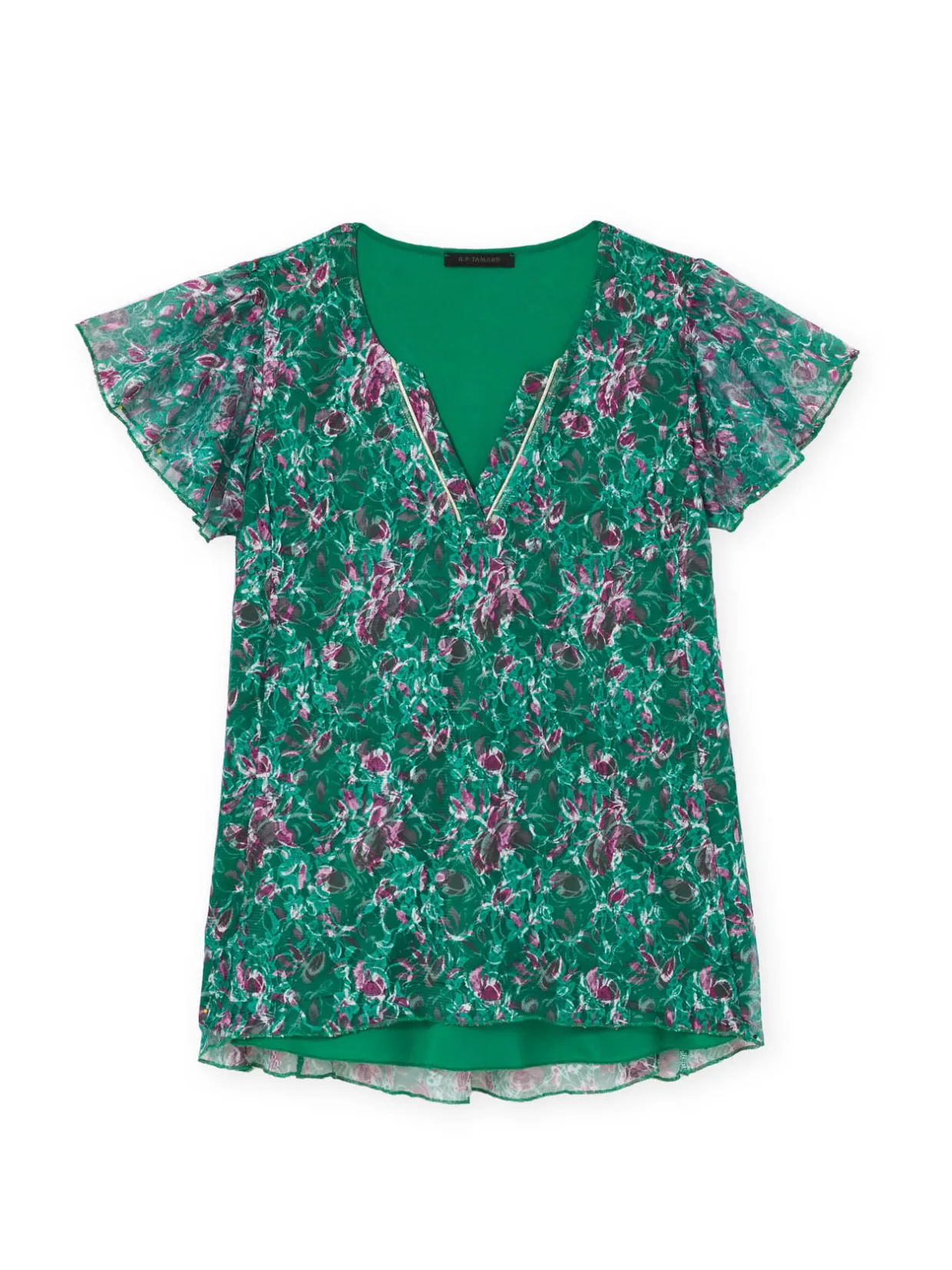 Femme Daxon Tee-shirt en maille dentelle