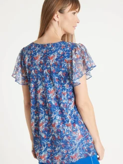 Femme Daxon Tee-shirt en maille dentelle