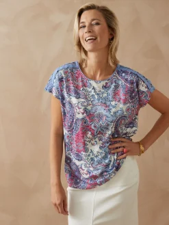 Femme Daxon Tee-shirt en maille dévorée