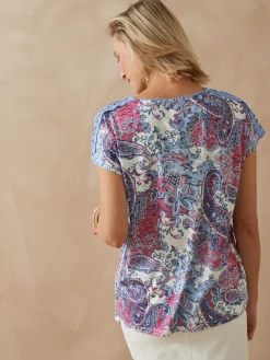 Femme Daxon Tee-shirt en maille dévorée