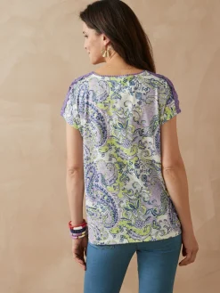 Femme Daxon Tee-shirt en maille dévorée