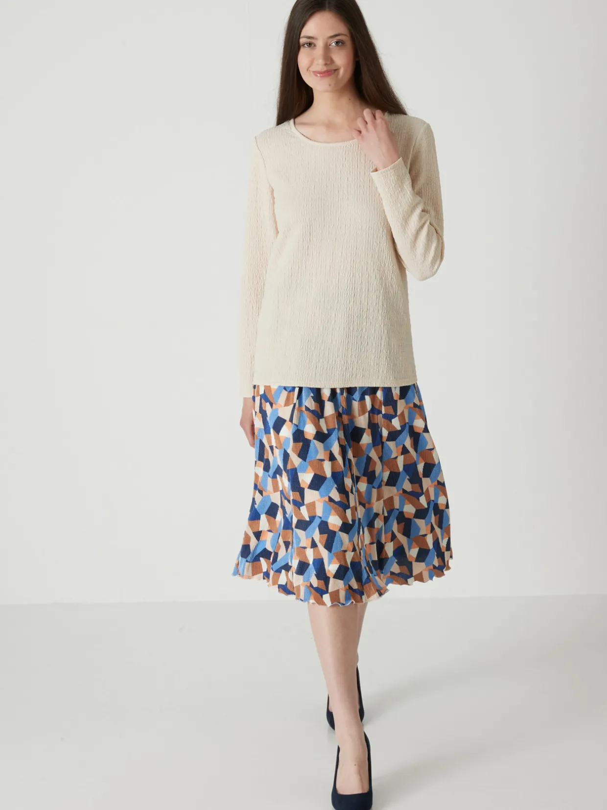 Femme Daxon Tee-shirt en maille fantaisie