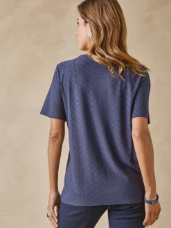 Femme Daxon Tee-shirt en maille fantaisie.