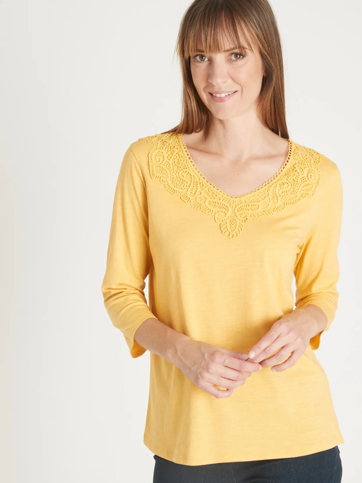 Femme Daxon Tee-shirt en maille flammée